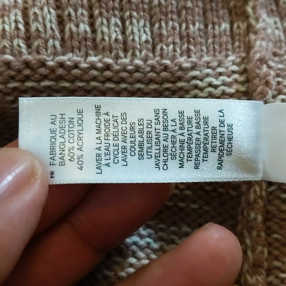 Joe Fresh| NWT Brown and White Patterned Cardigan With Buttons Cotton Blend - Picture 13 of 15